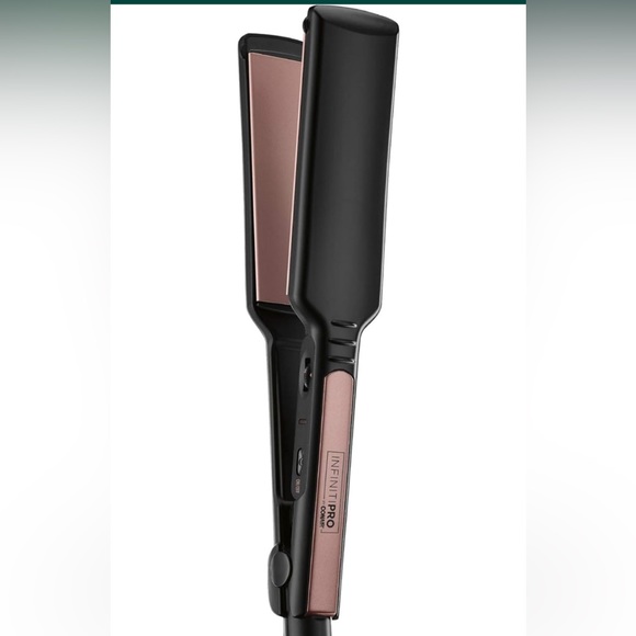 NEW Conair InfinitiPro Rose Gold Ceramic Flat Iron, Black 1.75 “ - Picture 6 of 7